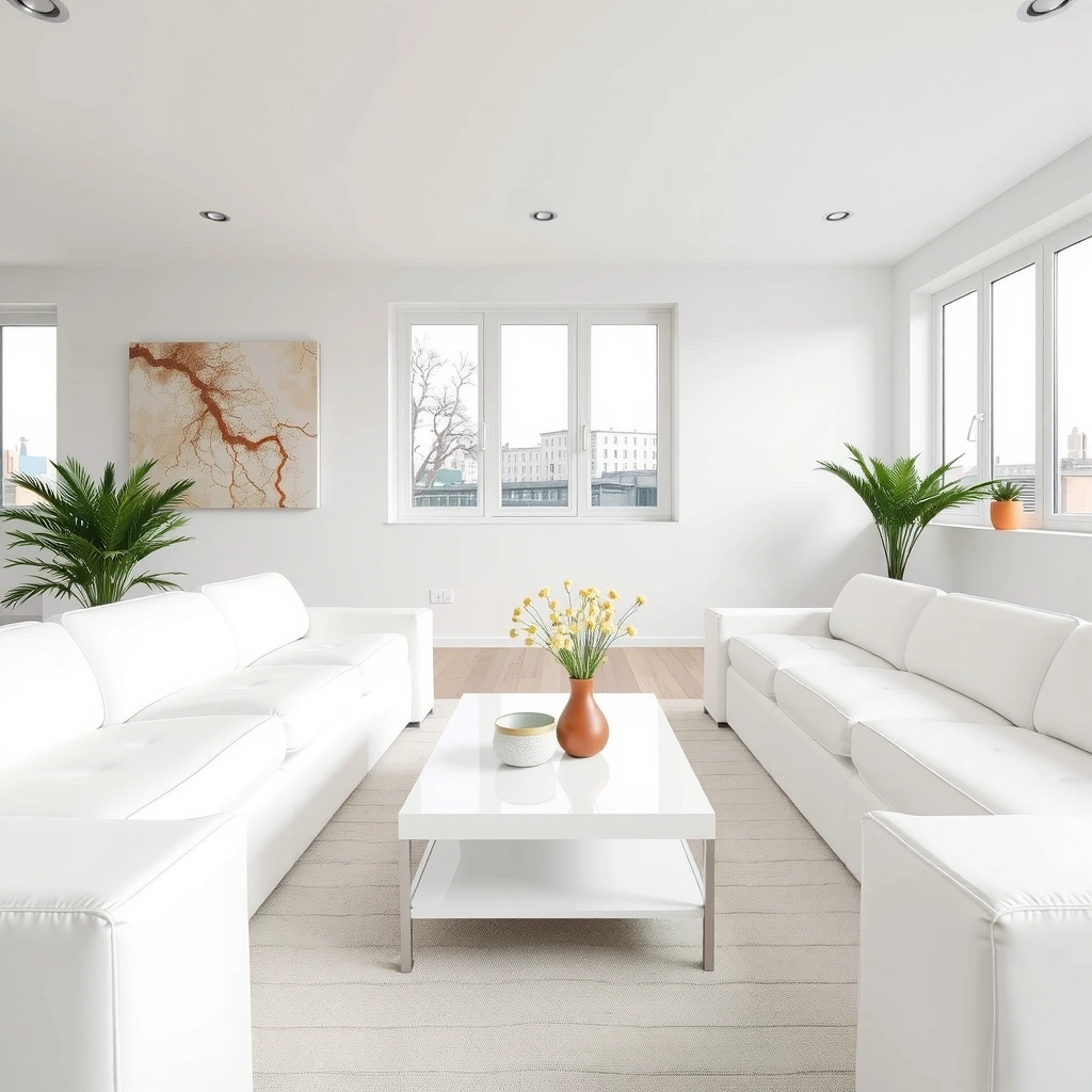 Clean modern living room interior